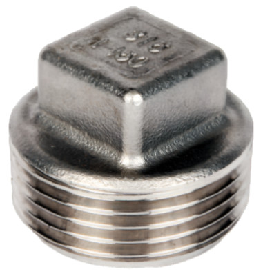 Edelstahl 316 Vierkantkopf Stecker BSPT 150lbs