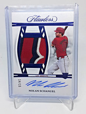 2024 Panini Flawless 4 Color Swatch & Auto Nolan Schanuel DPA-NS /15 Angels