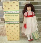  NEW Russ Months to Remember February Porcelain Collectible Doll, approx. 9"