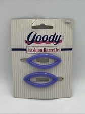Vintage Goody Fashion Barrette 32762 1997 Purple 90s TWO Hair Clips NOS