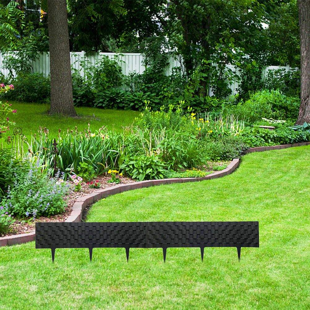 Easy Install Dented Design Courtyard Plant Bordering Lawn Fence Garden