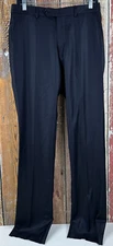 NWT Luigi Bianchi Mantova X Loro Piana Black 130's Four Seasons Wool Pants Sz 32