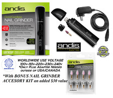 ANDIS CORDLESS Li Ion NAIL GRINDER SET Extra ACCESSORY KIT DOG CAT Pet Grooming