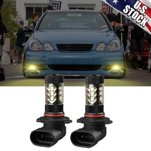 9145 LED Fog Light Bulbs 3000K Golden Yellow for For 98-05 LEXUS GS 300 400 430