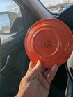 Fiesta Orange Ceramic Pottery Plate Glossy Round Original Printed Backstamp USA
