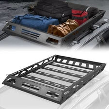 47" x 36" x 5" Stamped Steel Bar w/Cargo Net Roof Rack Basket Cargo Carrier