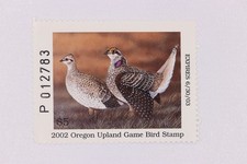 2002 OREGON UPLAND GAME BIRD STAMP $5 MNG MINT NO GUM