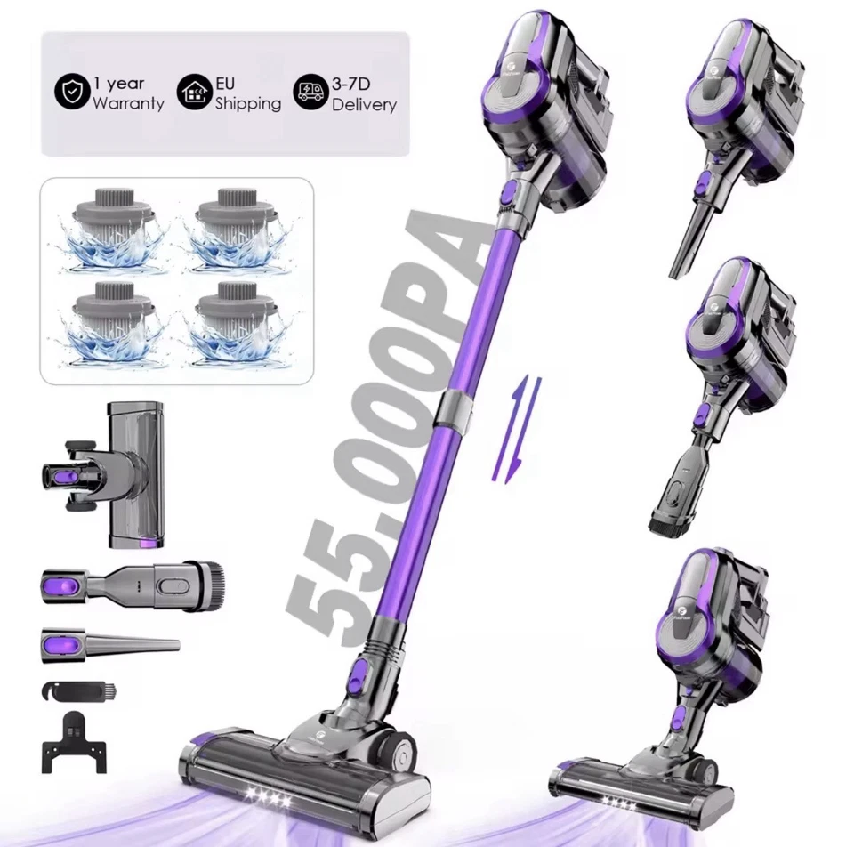 Leichter kabelloser Staubsauger X6M Beutellos 55 Min Akku | Dyson Alternative - Bild 1 von 4