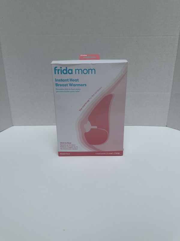 Frida Mom Instant Heat Reusable Breast Warmers - Click-to-Heat New/Sealed