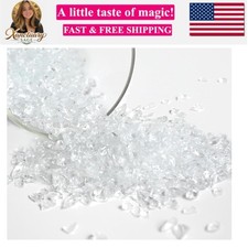 Clear Crushed Glass for Resin Art, Broken Glass Pieces for Craft, 1.5lb Trans...