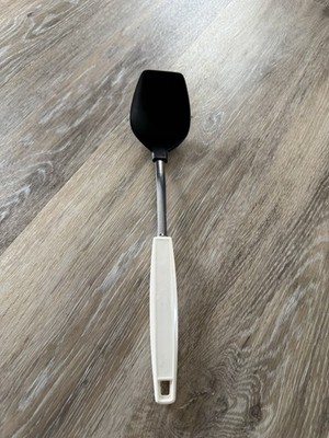Vintage Ekco Nylon Cooking Spoon Stainless Steel Black Cream Kitchen Utensil 12''
