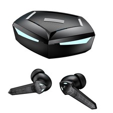 TWS Wireless Gaming Headset Binaural With Charging Bin Luminous Earbuds Black