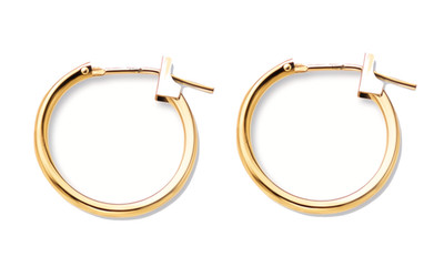 10K Gelbgold Creolen schlicht rund klassische Creolen 16 x 1,25 mm minimalistisch