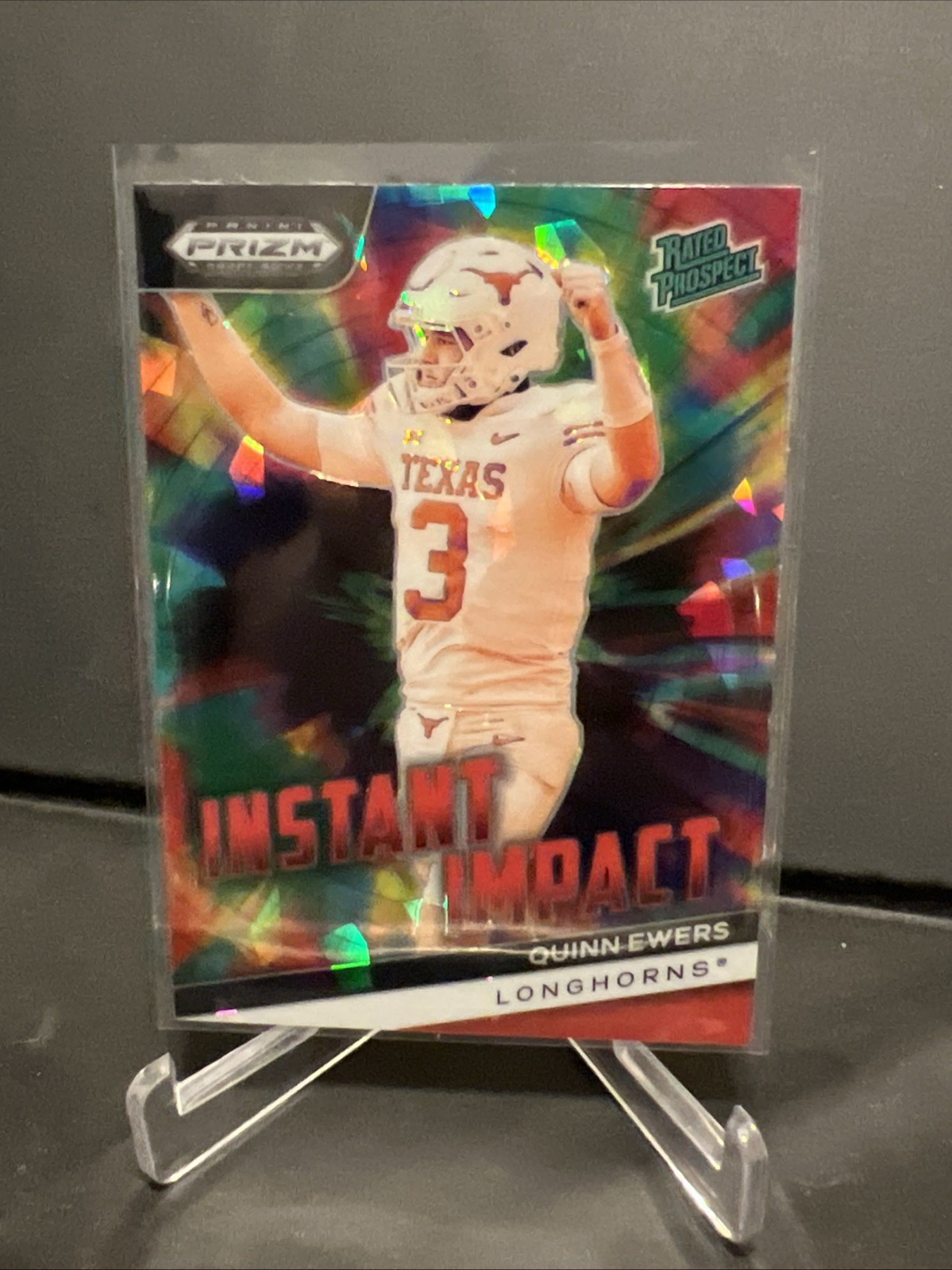 2024 Panini Prizm Draft Picks Instant Impact Rated Prospect Quinn Ewers Red Ice