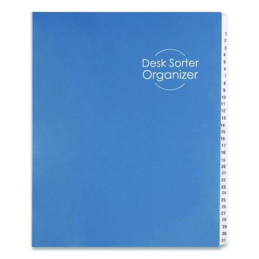 Smead 89294 Expandable Indexed Desk File Sorter Dark Blue Letter Size New-image