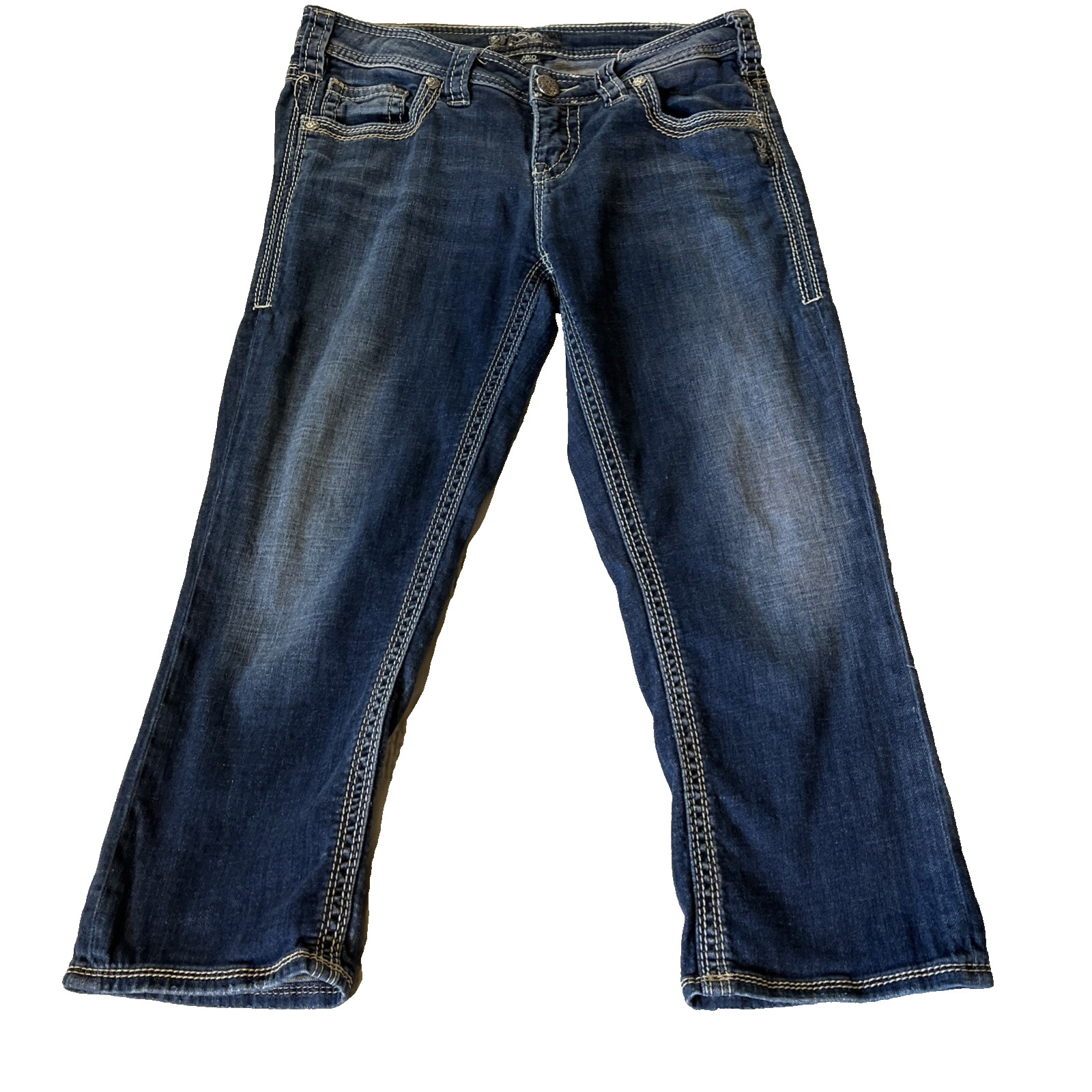Silver Jeans Aiko Capri Women’s Capri Size W30 Medium Wash Denim