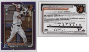 2024 Bowman Draft Chrome Purple Refractor /250 Ethan Anderson #BDC-79