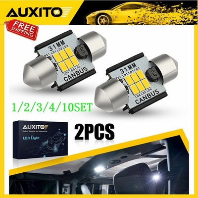 AUXITO 31MM LED Interior Bulbs for Car Truck Map Dome Light White DE3175 1~10Set
