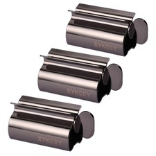 Toothpaste Tube Squeezer Set of 3 Stainless Steel Rollers Black