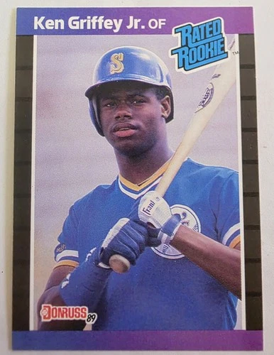 1989 Donruss - Rated Rookie Ken Griffey Jr #33 *Denotes on Back (RC)