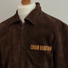 CHAIN REACTION 1996 Suede Jacket Movie Film Keanu Reeves Promo Vintage 90s M
