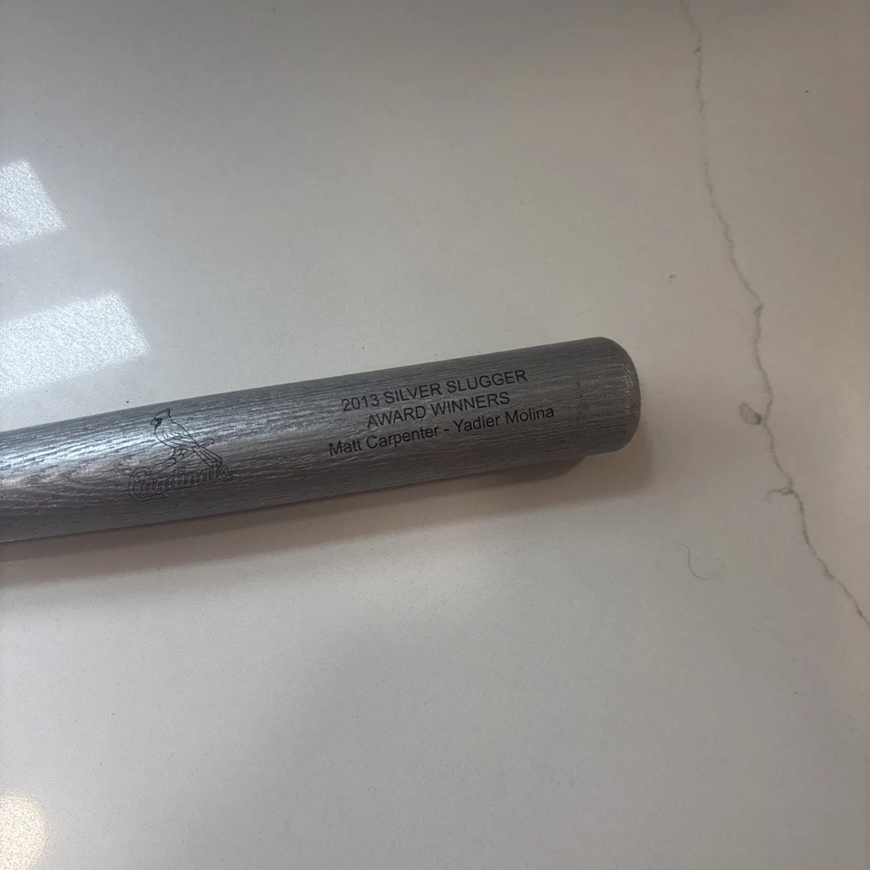 2013 Yadier Molina Matt Carpenter Silver Slugger 18" Mini Bat STL Cardinals SGA  - Image 4 of 4