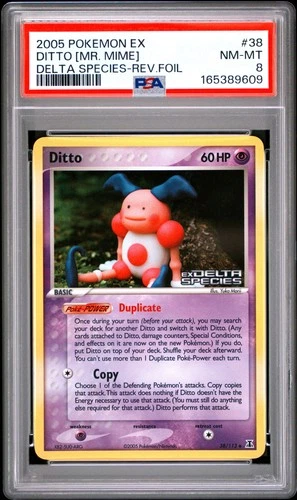 Pokemon Ditto [Mr. Mime] Reverse Holo EX Delta Species 38/113 PSA 8