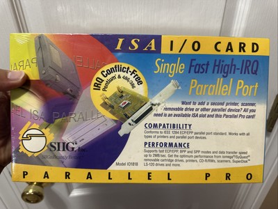 SIIG Model IO1818 ISA Parallel Port I/O Card NOS