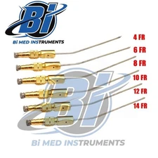 Frazier Suction Tube 4FR to 14FR Surgical Instruments 6 Pcs Set