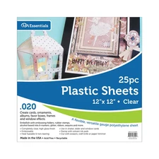 Plastic Sheet 12x12 .020" 25pcPk Clear