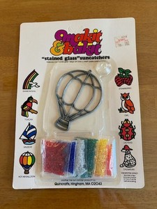 Vintage Hot Air Balloon Makit & Bakit "Stained Glass" Suncatchers Craft Kit New