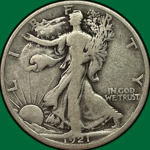 1921-S Walking Liberty Half Dollar Fine F Coin #29039