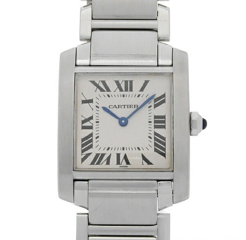 Cartier Tank Francaise MM Quartz Watch W51003Q3/2301 Ivory Dia...