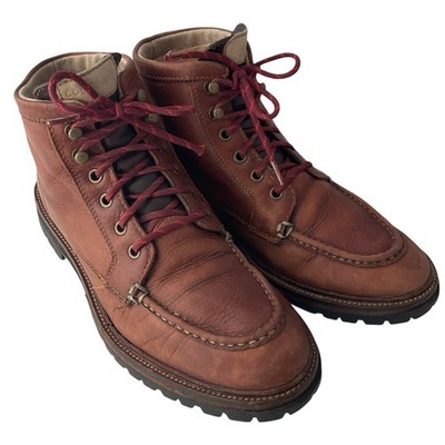 Cole Haan Judson Moc Toe Leather Lace Up Ankle Boots Men s Size 8 M READ