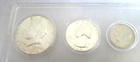 1964 Kennedy half dollar, Washington quarter& Roosevelt dime ,  Uncirculated