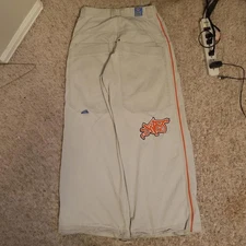 Vintage JNCO Scoops Mens 32x30 Khaki Baggy Wide Leg Skater Jeans Rare