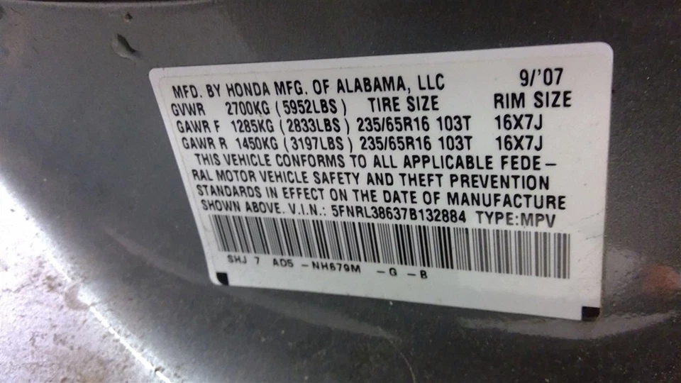 Bomba de dirección Honda Odyssey 2007 7711666 4444 Foto 4 de 4