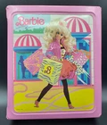 Vtg 1989 Mattel Barbie Doll Pink Vinyl Carrying Case "Barbie Shopping" Preowned
