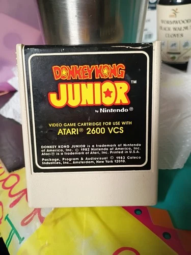 ATARI® "DONKEY KONG JUNIOR™" 1993 NINTENDO PRE-OWNED GAME CARTRIDGE VINTAGE