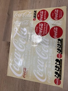 Rare ORIGINAL 1950s COCA COLA! Vending Machine Decals Sticker VIVID COLORS LQQK!