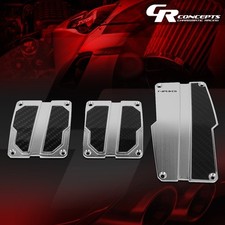 Nrg Pdl-100sl Mt Manual Transmission Aluminum Foot Pedal Pad Cover Plates Set