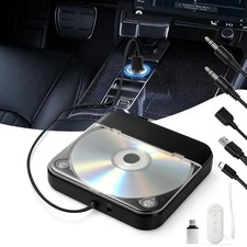 Portable CD Player for Car, Portable Car CD Player with USB/AUX Port, Black