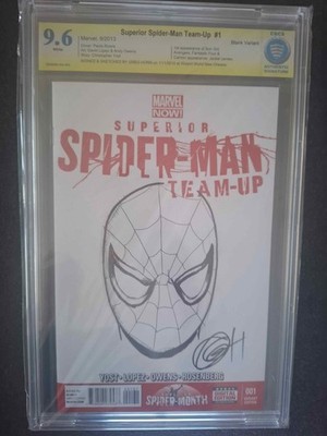 Superior Spider-Man Team-Up #1 Signed Sketch Greg Horn Sun Girl Marvel CGC