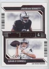 2023 Panini Contenders Round Numbers Red Aidan O'Connell Jakorian Bennett 08z6