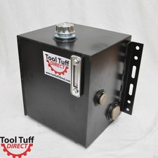 Tool-Tuff 15-Gallon Hydraulic Fluid Reservoir Tank, Vertical-Mount, w/Temp Gauge