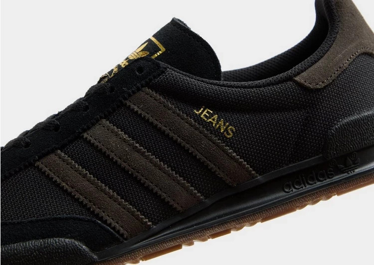 adidas jeans black leather