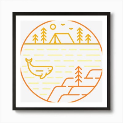 Trend Camping Addict 2 Art Print Framed Wall Art Poster Canvas Print Picture