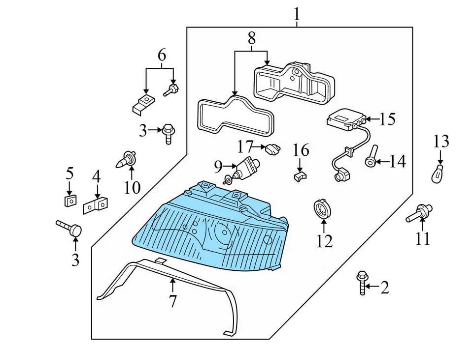 2001-2005 AUDI ALLROAD QUATTRO - Right HID Xenon Headlight / Headlamp - Image 4 of 4