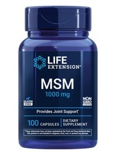 Life Extension MSM, 1000 mg, 100 Count Pack of 1 , White to Off
