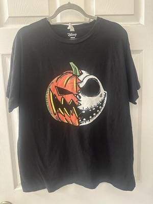 Disney Jack Skellington Pumpkin Face T-Shirt Black XL Halloween Nightmare Before